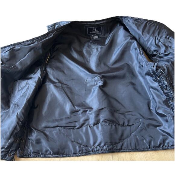 Men's Black Leather Motorcycle Biker Vest with LIVE to Ride Patch Size 46-48 - Picture 7 of 14